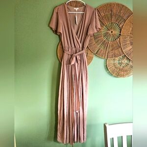 Baltic Born Mauve "Kristina" Maxi Tie Waist Dress NWT